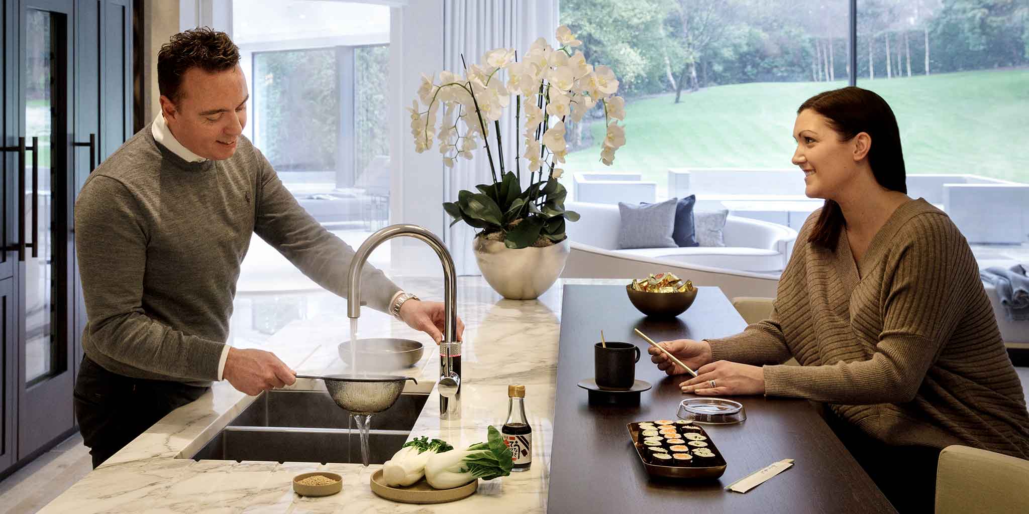 keuken met flex kraan